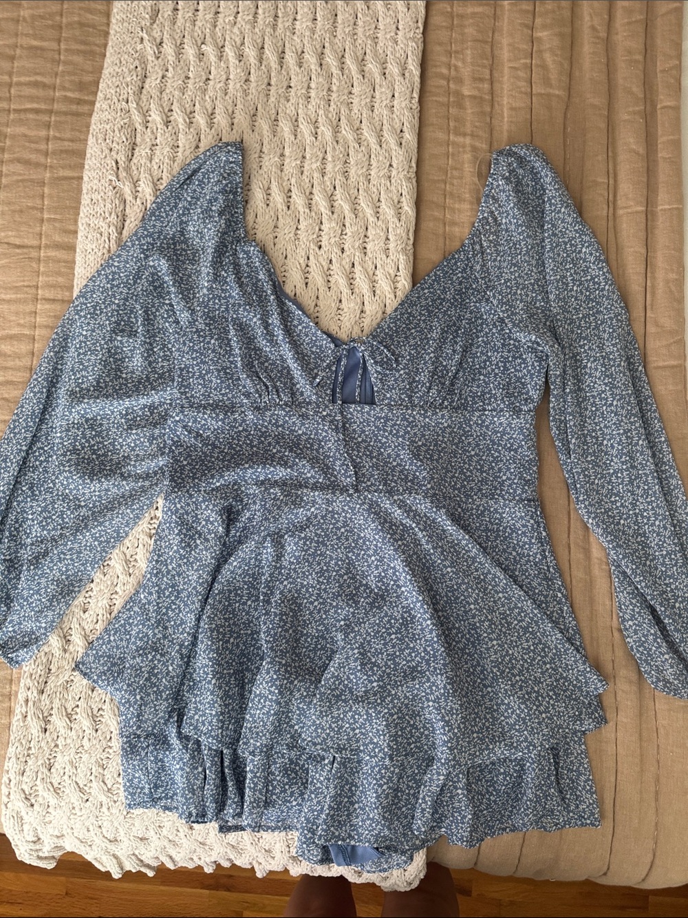 NWOT Altar'd State Baby Blue Floral Romper